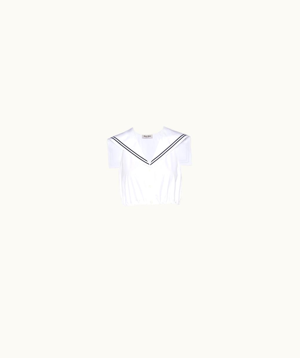 Miu Miu Miu Miu Poplin Sailor Top