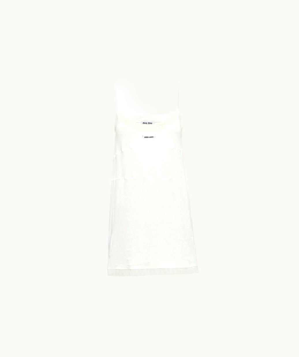 Miu Miu Miu Miu Ribbed Knit Jersey Dress UZ0152655