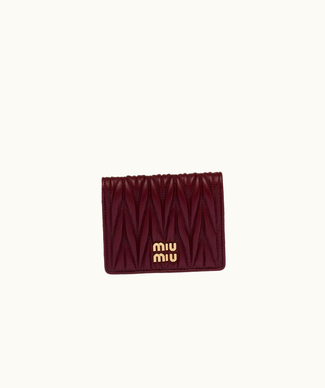 Miu Miu Miu Miu Small Matelassé Nappa Leather Wallet UZ0152682