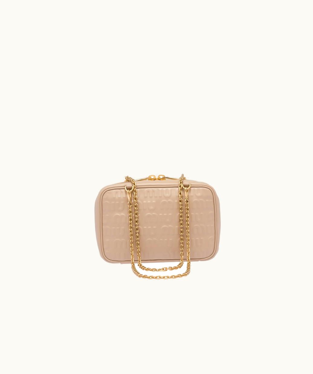 Miu Miu Miu Miu Logo-Embossed Leather Top-Handle Bag UZ0152705