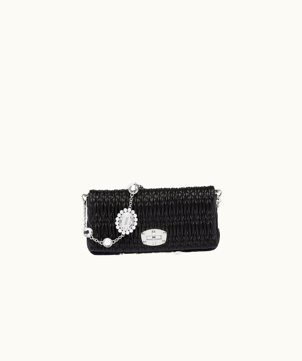 Miu Miu Miu Miu Iconic Crystal Cloqué Nappa Leather Bag UZ0152714