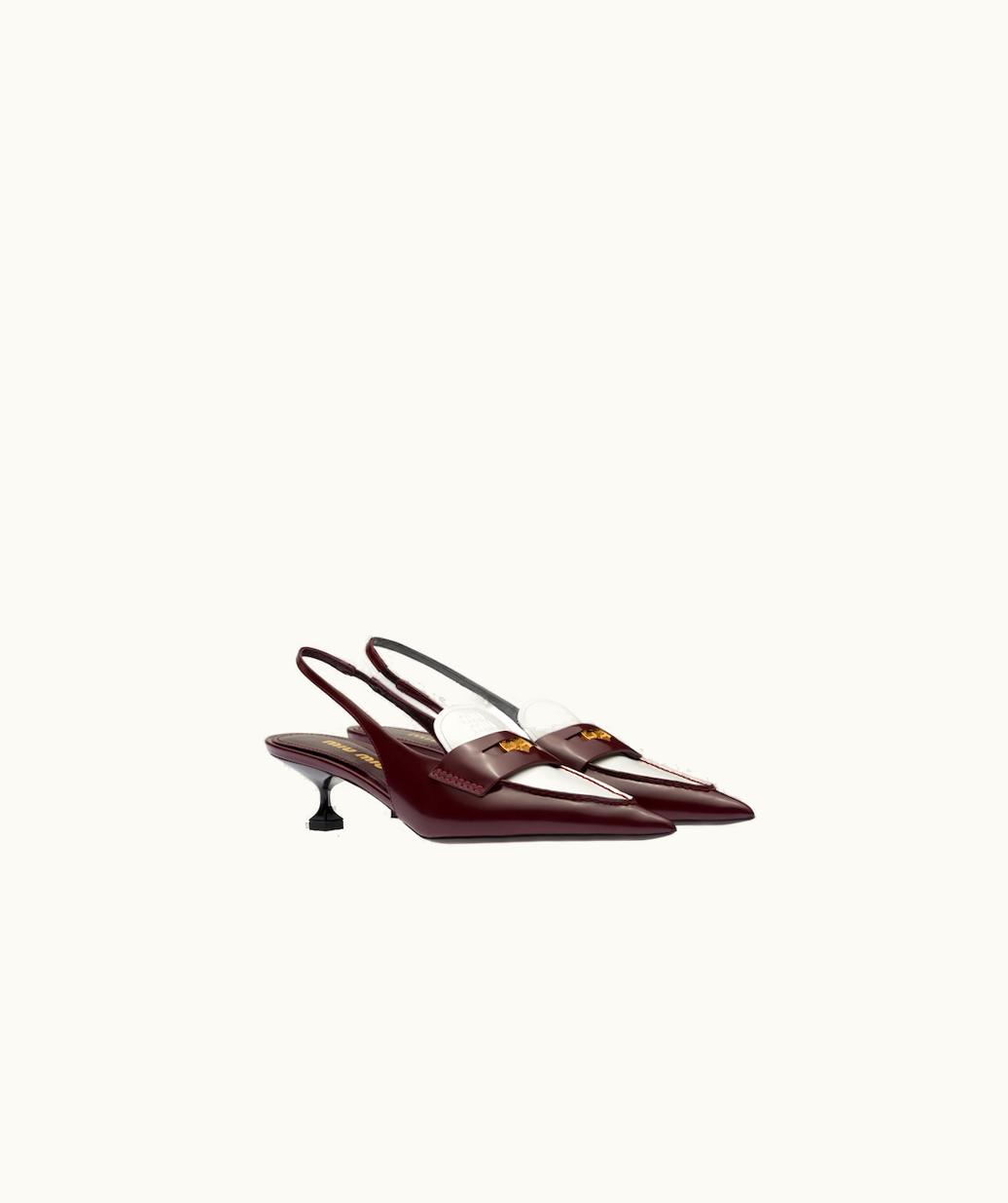 Miu Miu Miu Miu Leather Penny Loafers With Heel UZ0152720