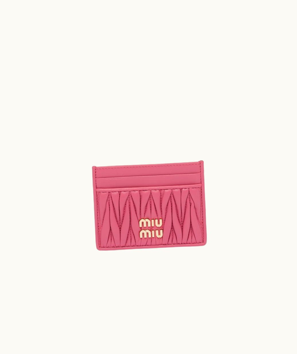 Miu Miu Miu Miu Matelassé Nappa Leather Card Holder UZ0152742