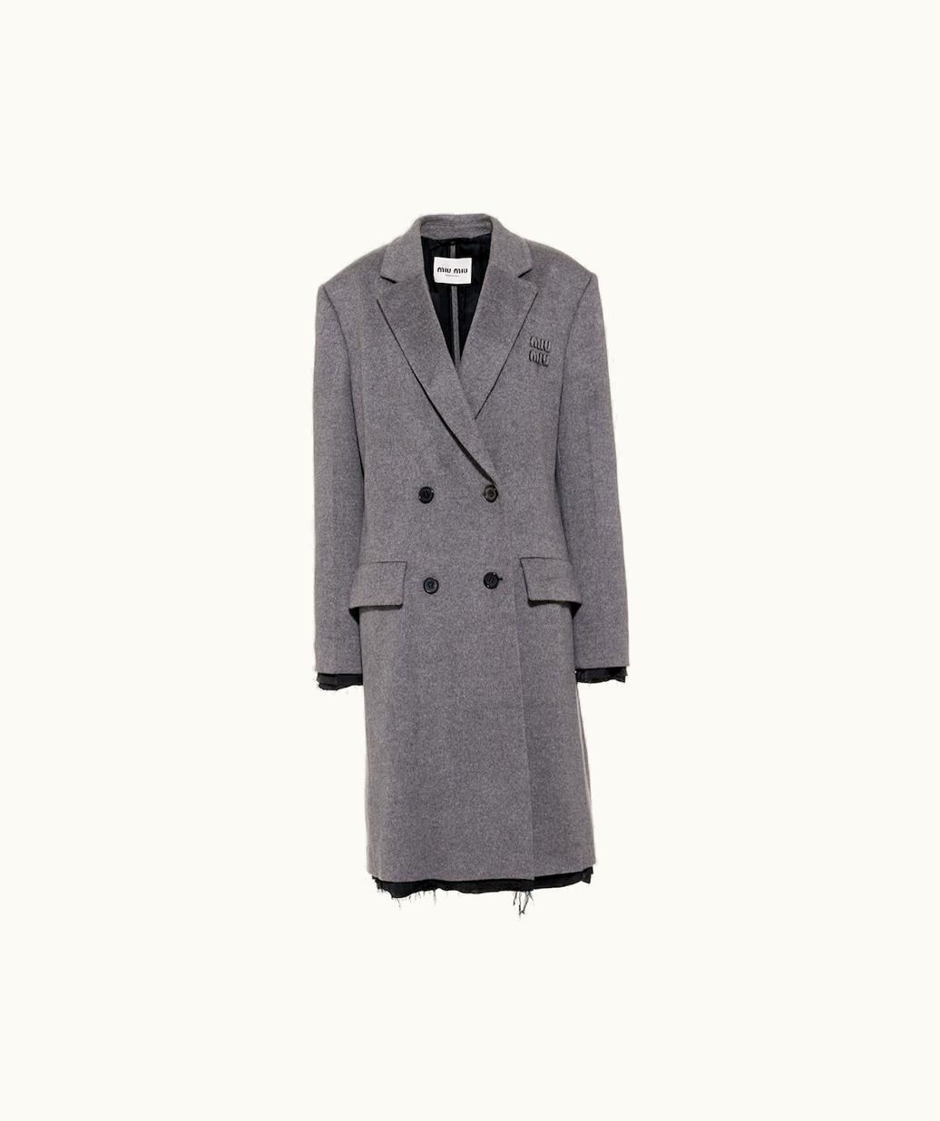 Miu Miu Miu Miu Double-Breasted Velour Coat UZ0152755