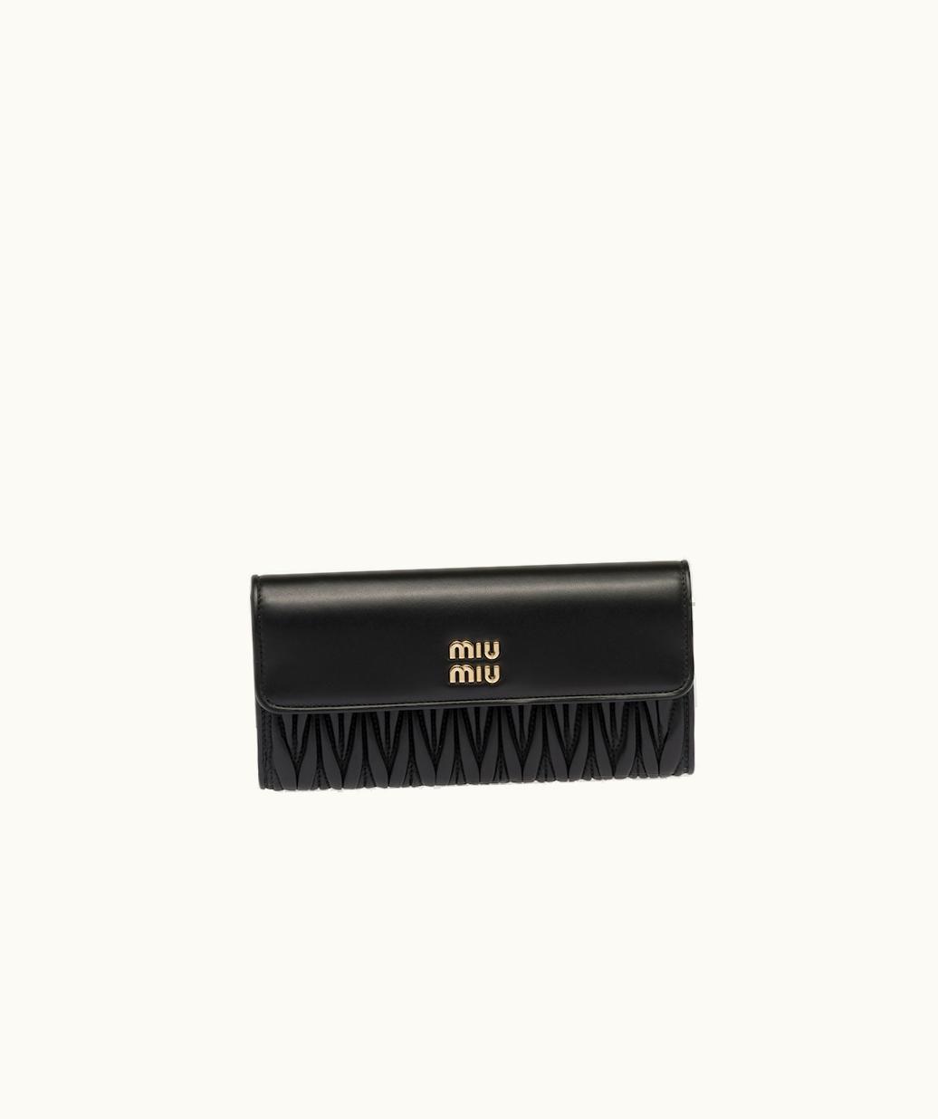 Miu Miu Miu Miu Large Matelassé Nappa Leather Wallet UZ0152788