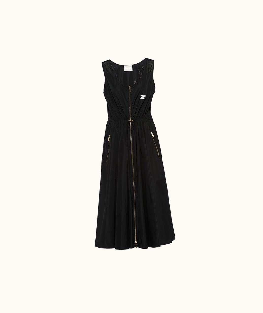 Miu Miu Miu Miu Sleeveless Technical Silk Dress UZ0152793