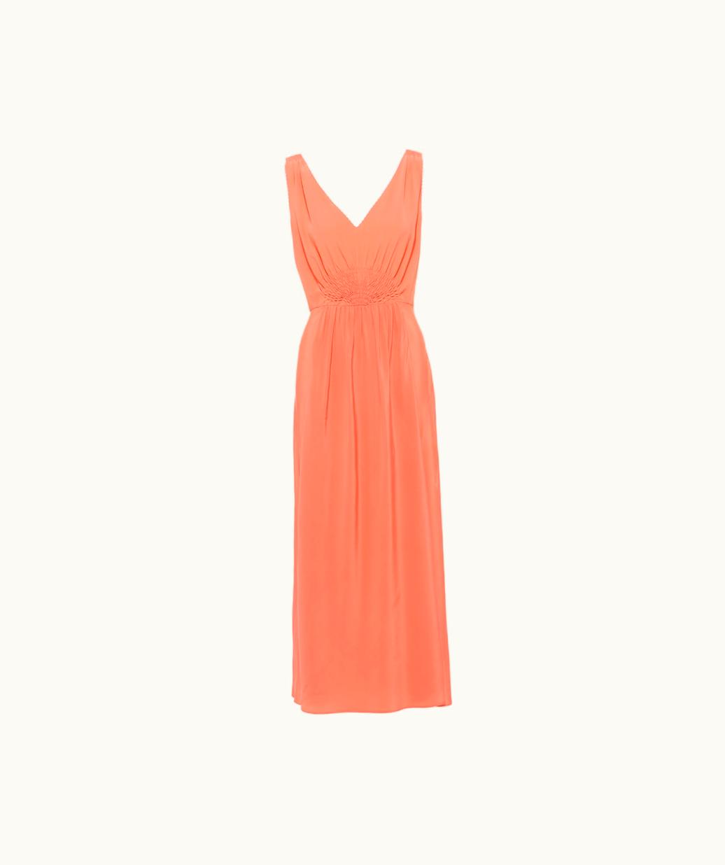 Miu Miu Miu Miu Long Crepe De Chine Dress UZ0152808
