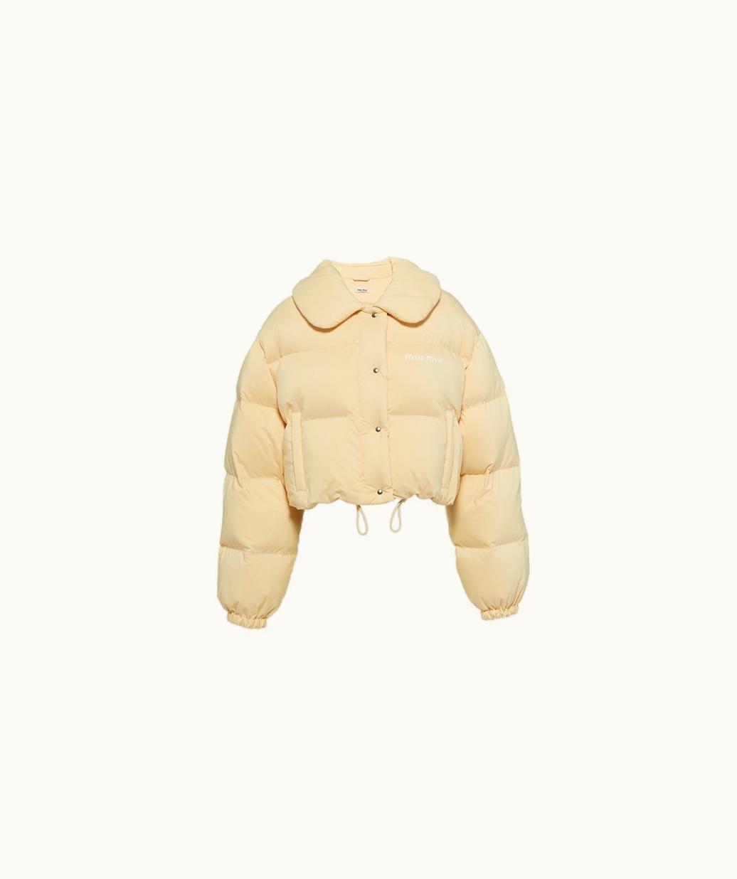Miu Miu Miu Miu Cropped Technical Pongé Down Jacket UZ0152810