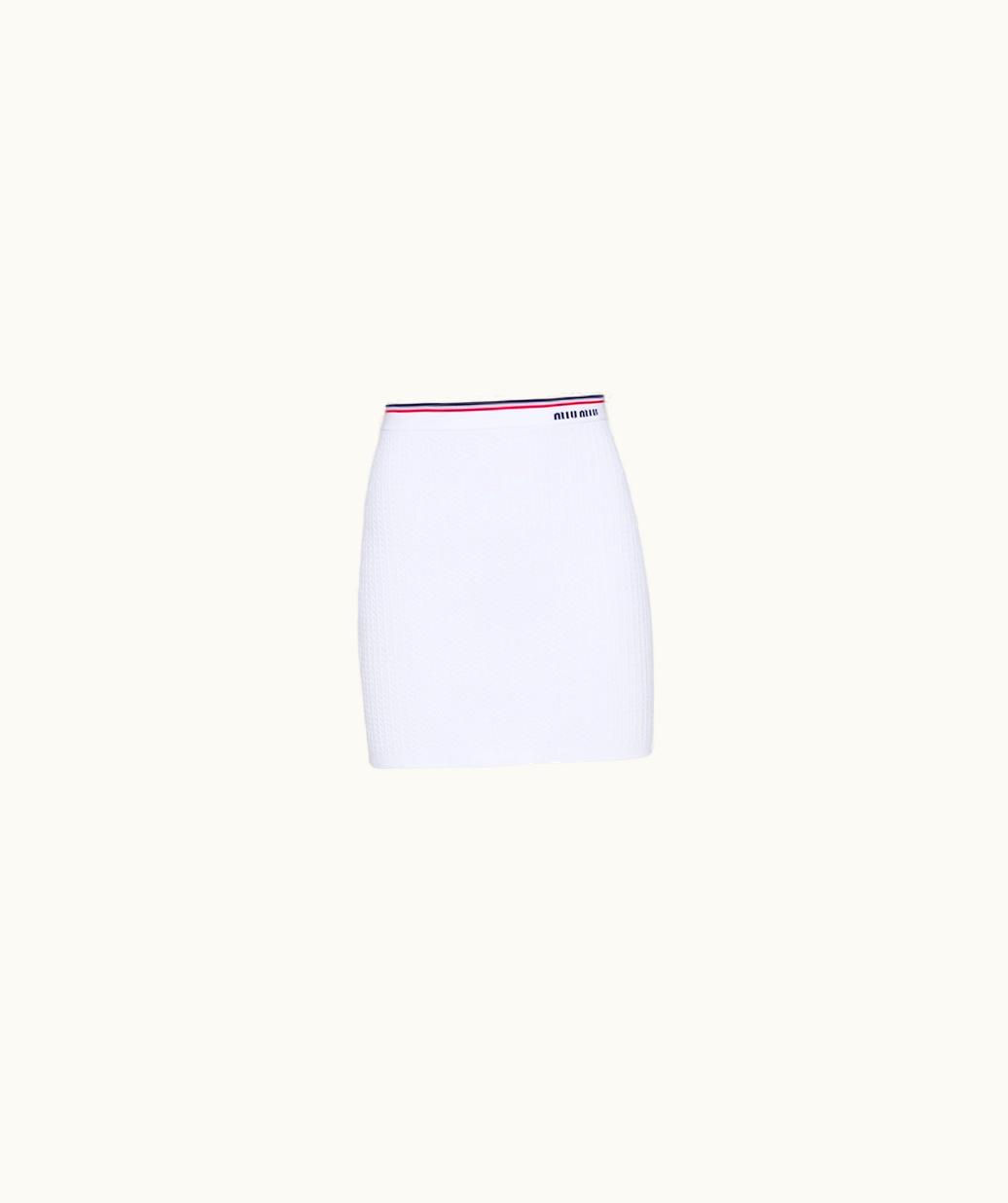Miu Miu Miu Miu Viscose Miniskirt With Logo UZ0152818