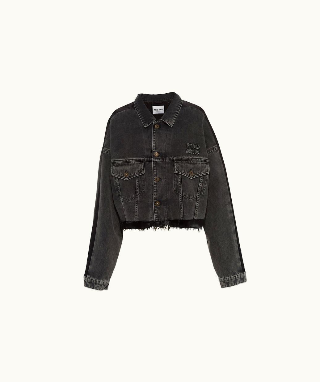 Miu Miu Miu Miu Black Denim Blouson