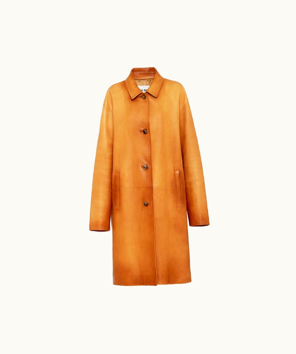 Miu Miu Miu Miu Nappa Leather Coat