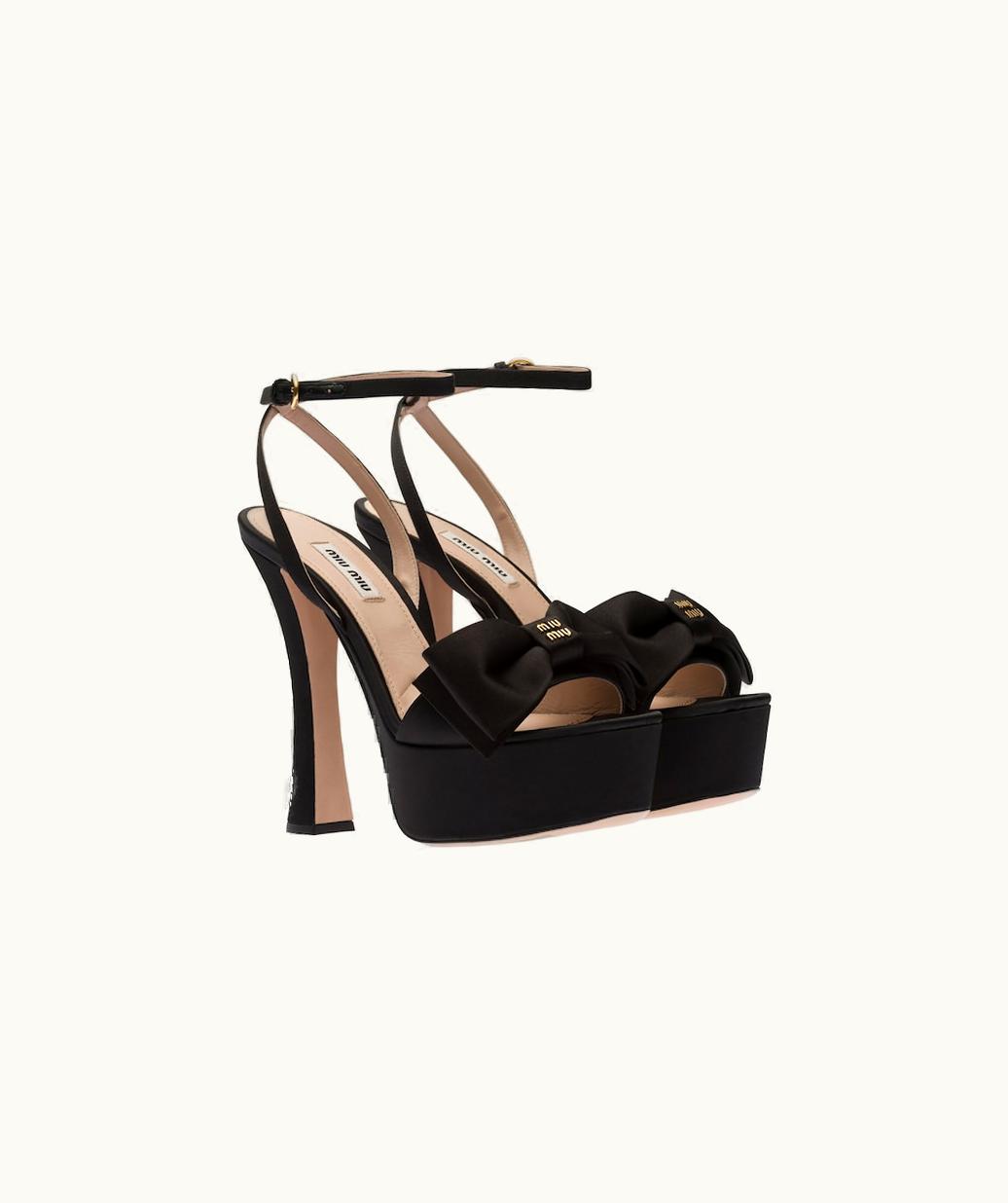 Miu Miu Miu Miu Satin Platform Sandals UZ0152842