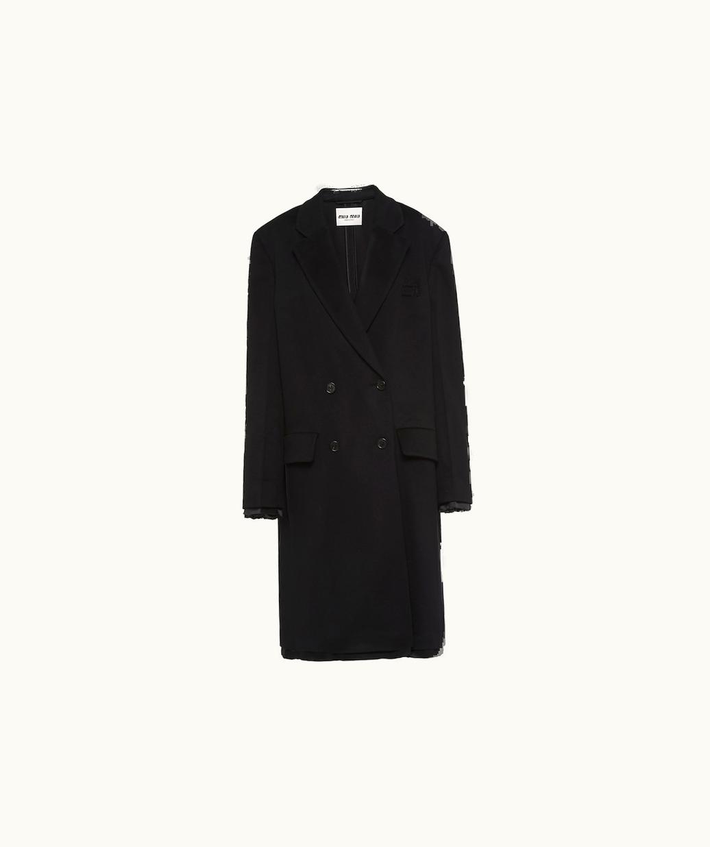 Miu Miu Miu Miu Double-Breasted Velour Coat UZ0152849