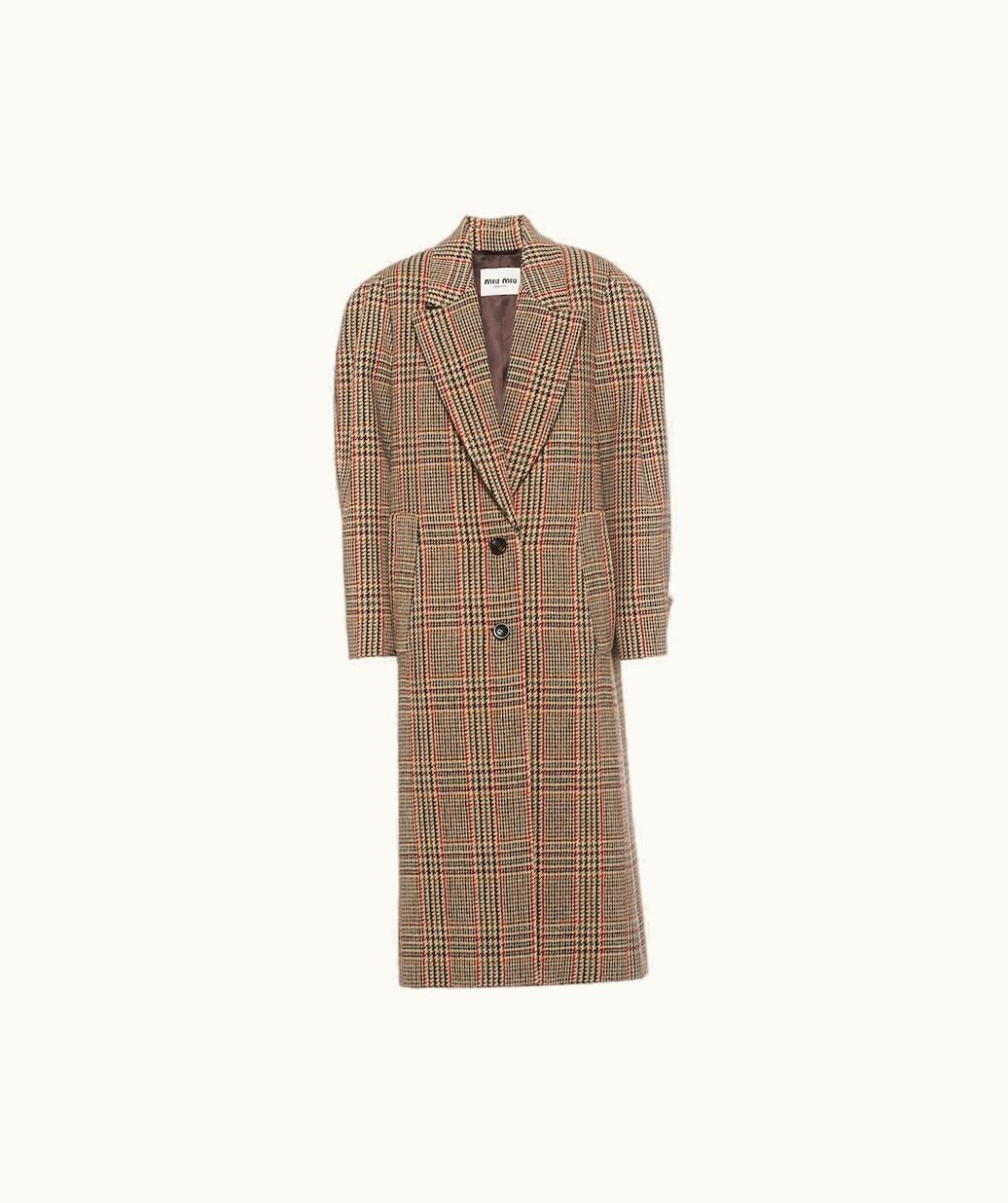 Miu Miu Miu Miu Oversized Plaid Coat