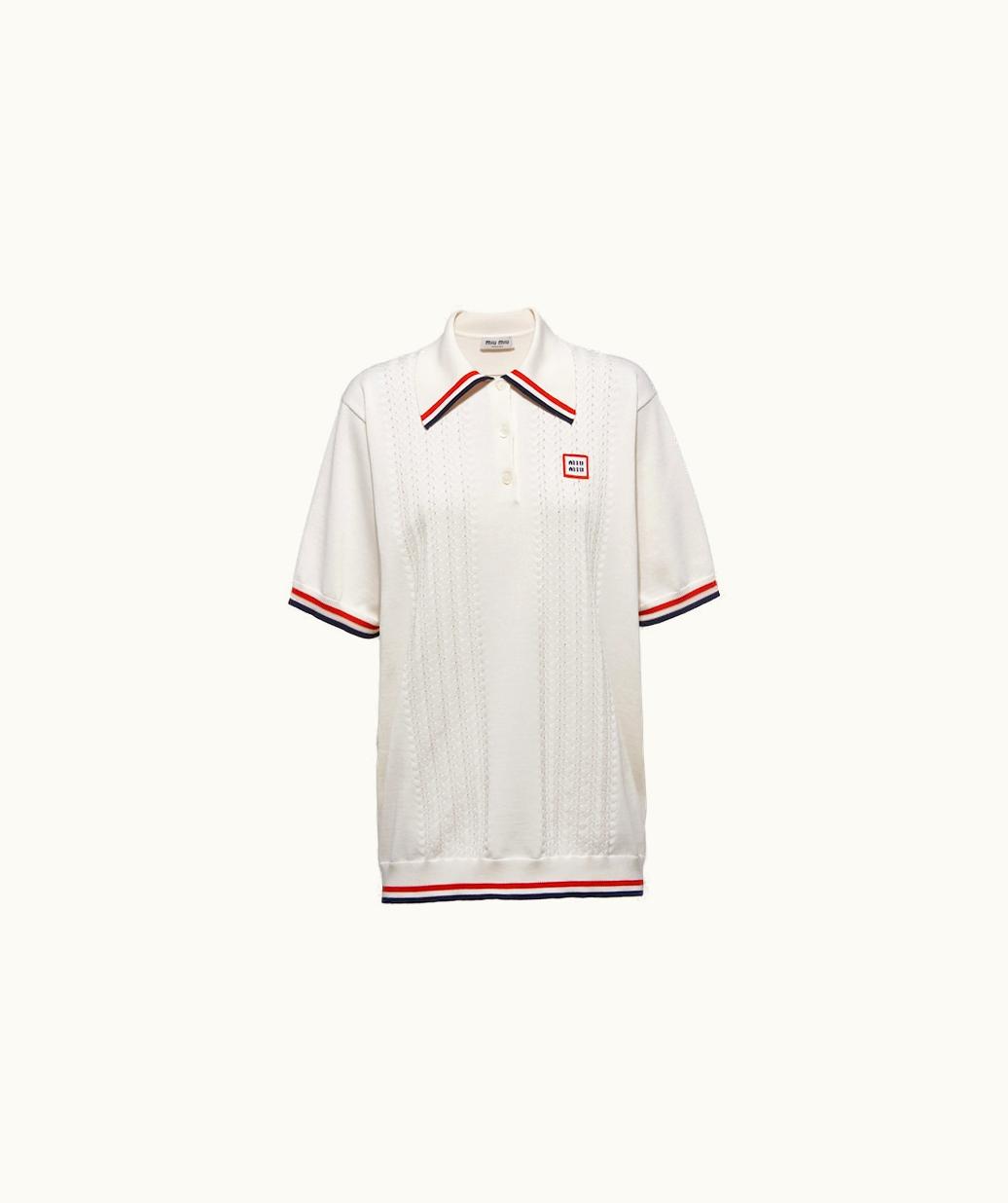 Miu Miu Miu Miu Silk And Cotton Polo Shirt UZ0152872