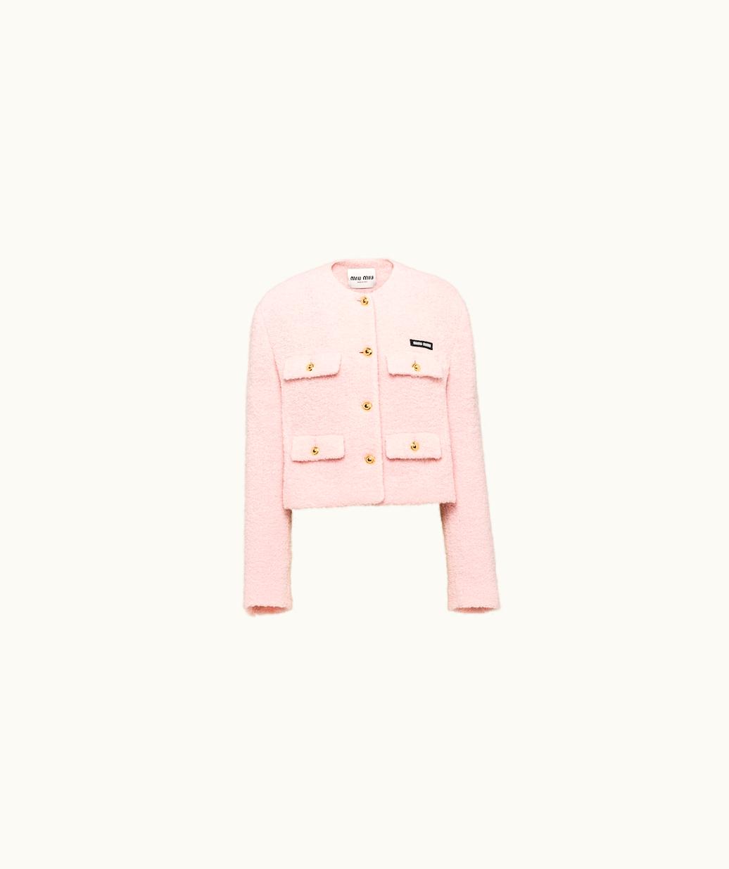 Miu Miu Miu Miu Single-Breasted Bouclé Jacket UZ0152878