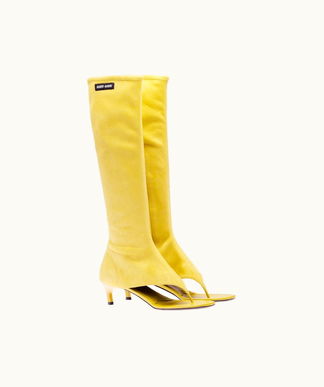 Miu Miu Miu Miu Suede Thong Boots UZ0152882