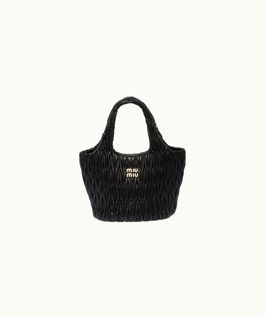 Miu Miu Miu Miu Wander Matelassé Nappa Leather Tote