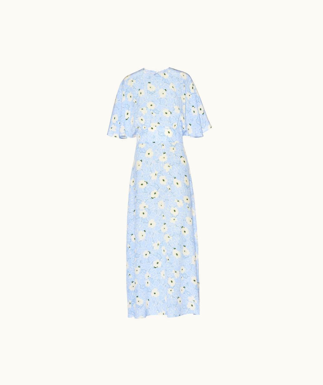 Miu Miu Miu Miu Crepe De Chine Midi-Dress