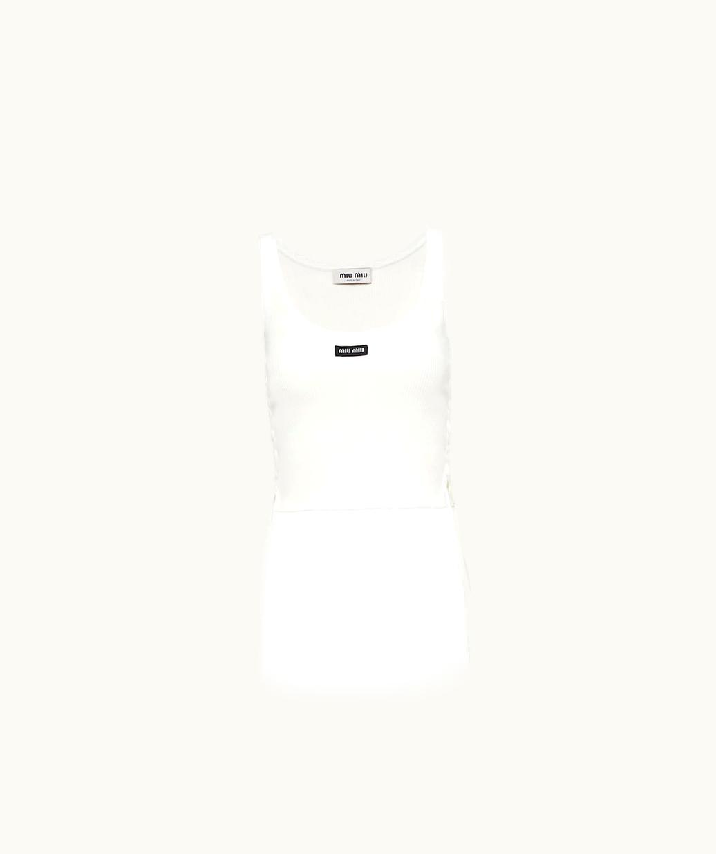 Miu Miu Miu Miu Cotton Jersey Tank Top