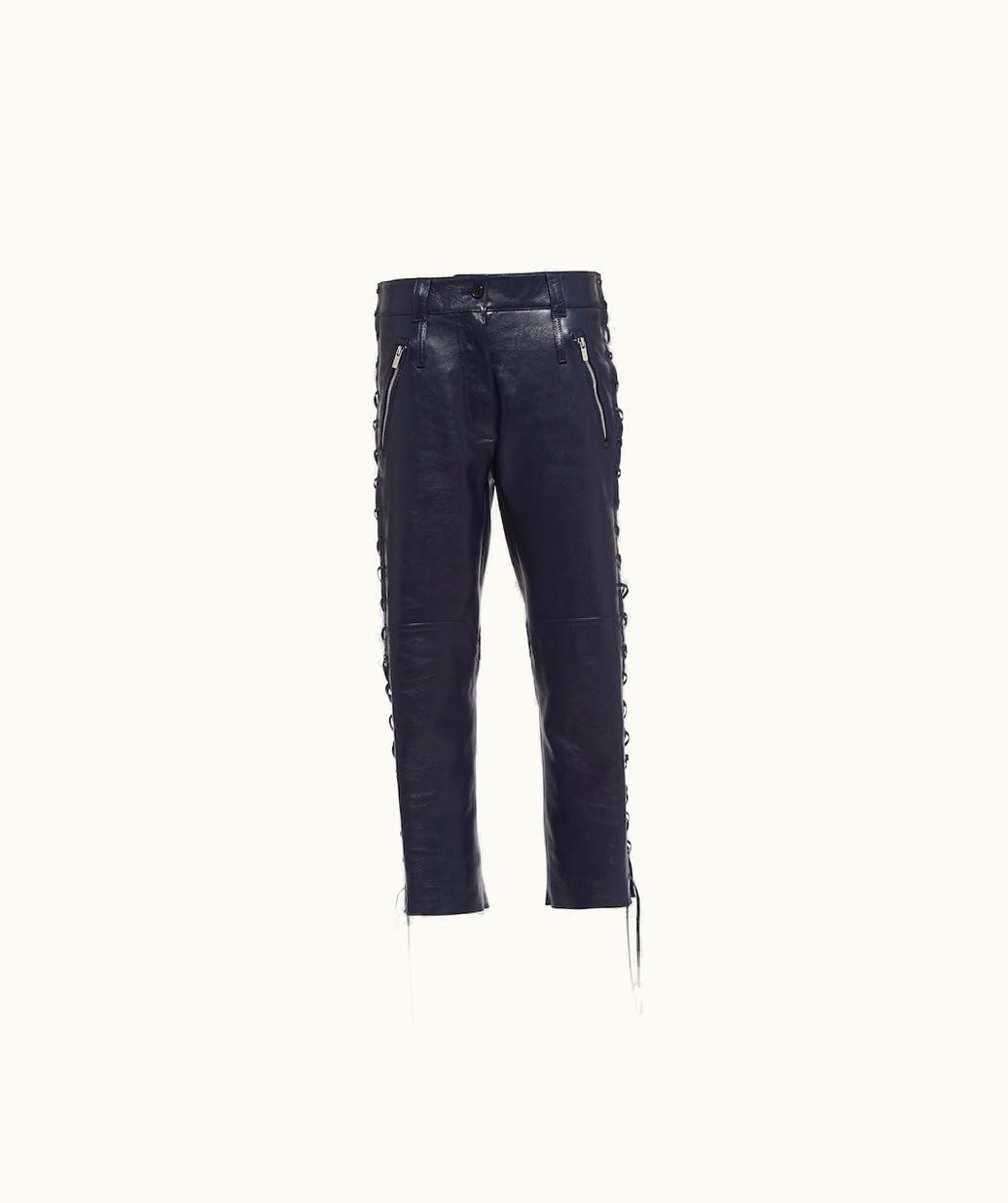 Miu Miu Miu Miu Laced Nappa Leather Pants