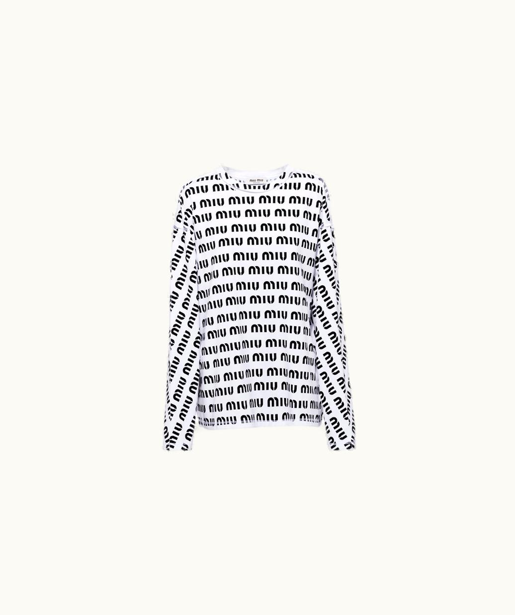 Miu Miu Miu Miu Printed Cotton T-Shirt UZ0152984
