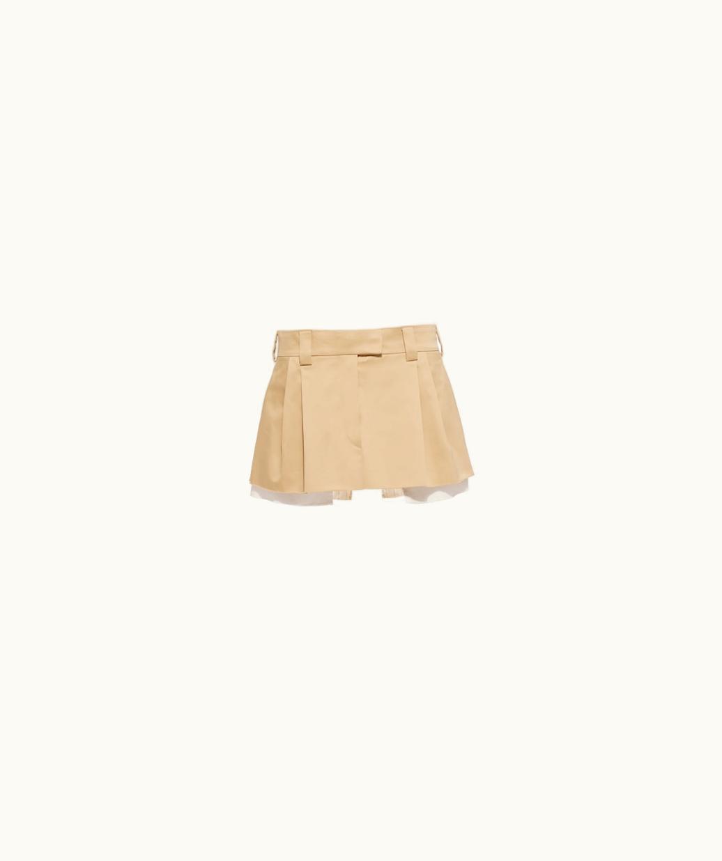 Miu Miu Miu Miu Chino Miniskirt With Embroidered Logo