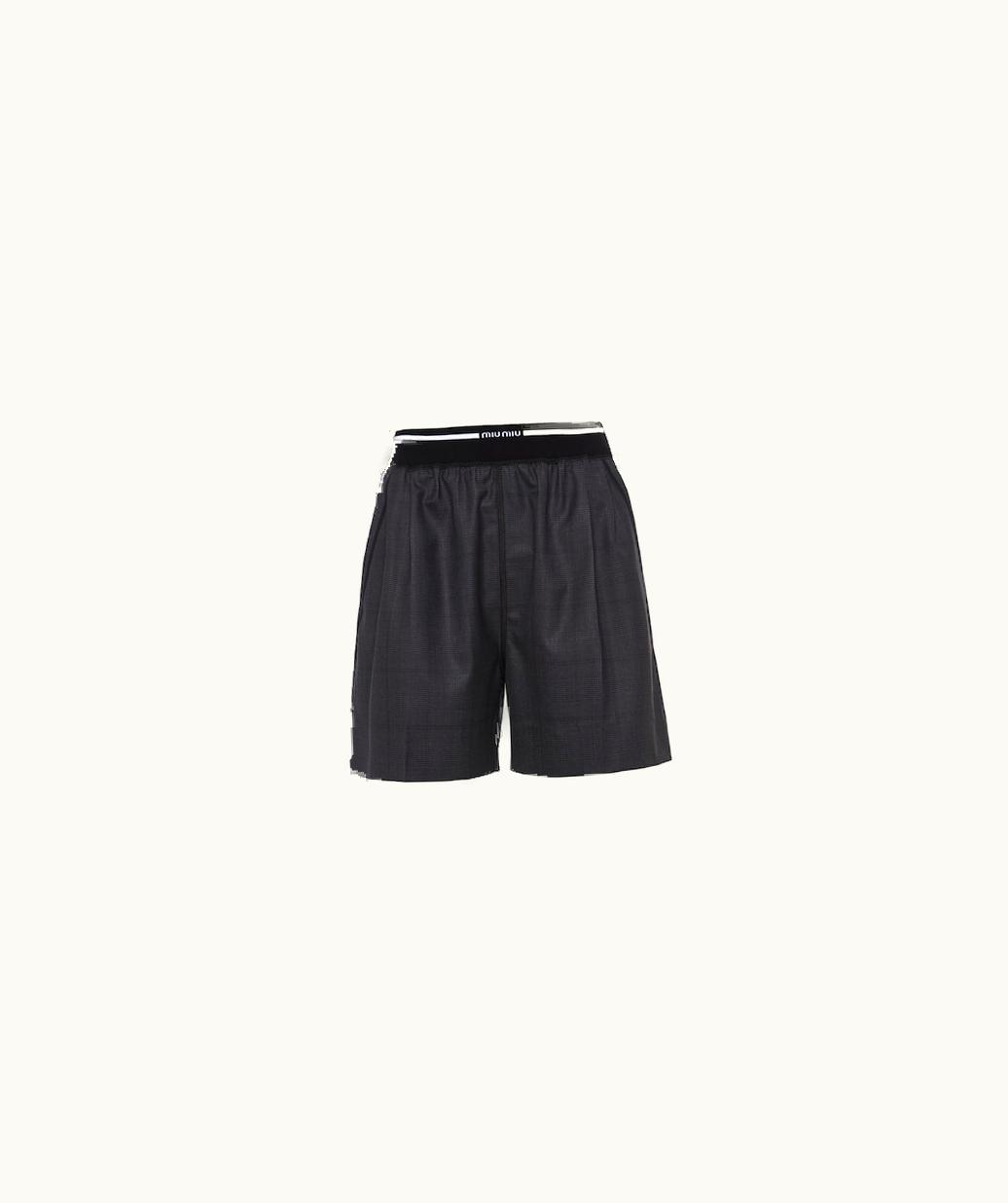 Miu Miu Miu Miu Glen Plaid Bermuda Shorts