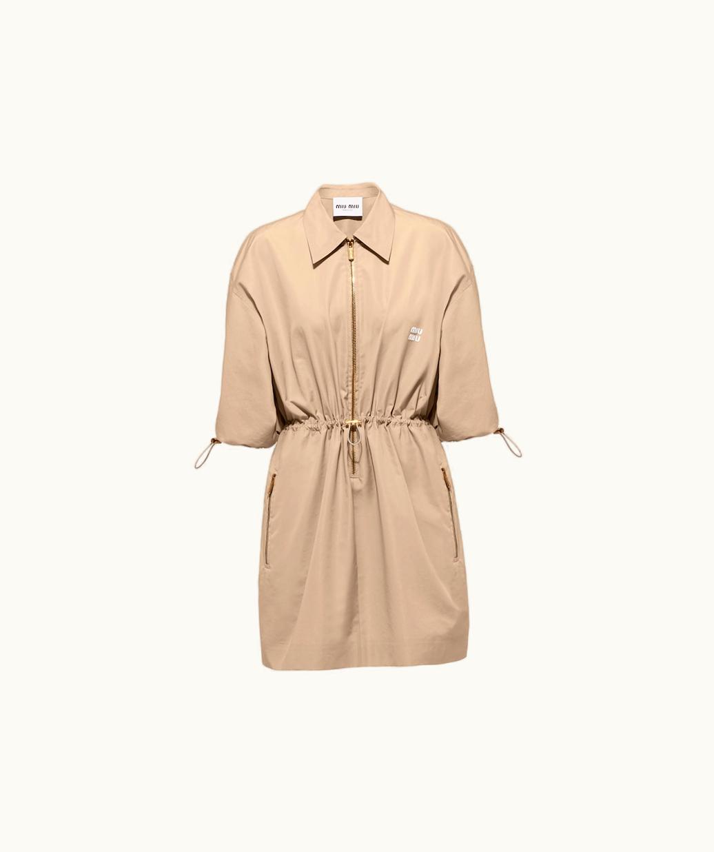 Miu Miu Miu Miu Cotton And Silk Mini-Dress