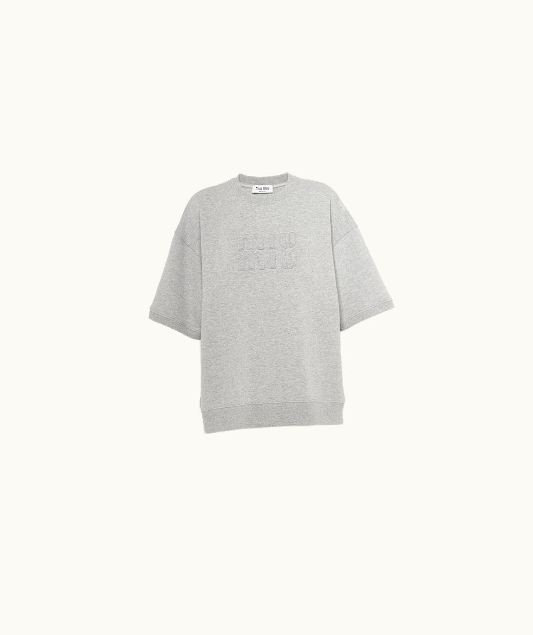 Miu Miu Miu Miu Embroidered Cotton Sweatshirt UZ0153012