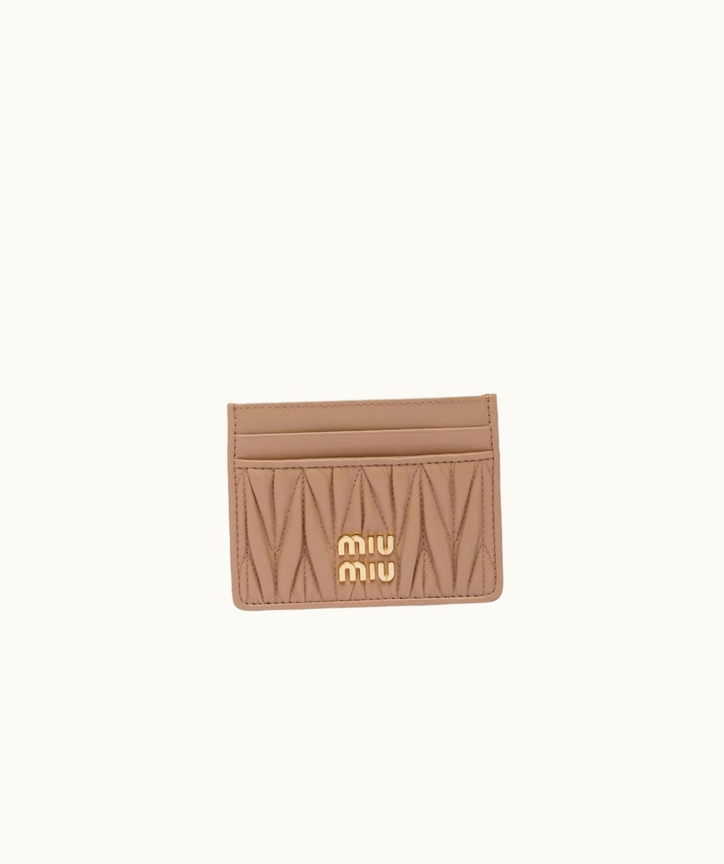 Miu Miu Miu Miu Matelassé Nappa Leather Card Holder UZ0153019