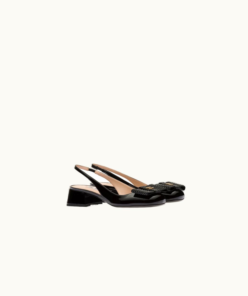 Miu Miu Miu Miu Patent Leather Slingback Pumps UZ0153043