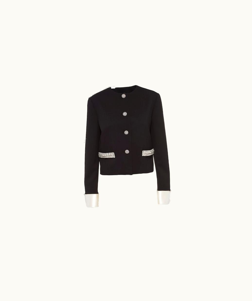 Miu Miu Miu Miu Single-Breasted Grain De Poudre Jacket UZ0153048