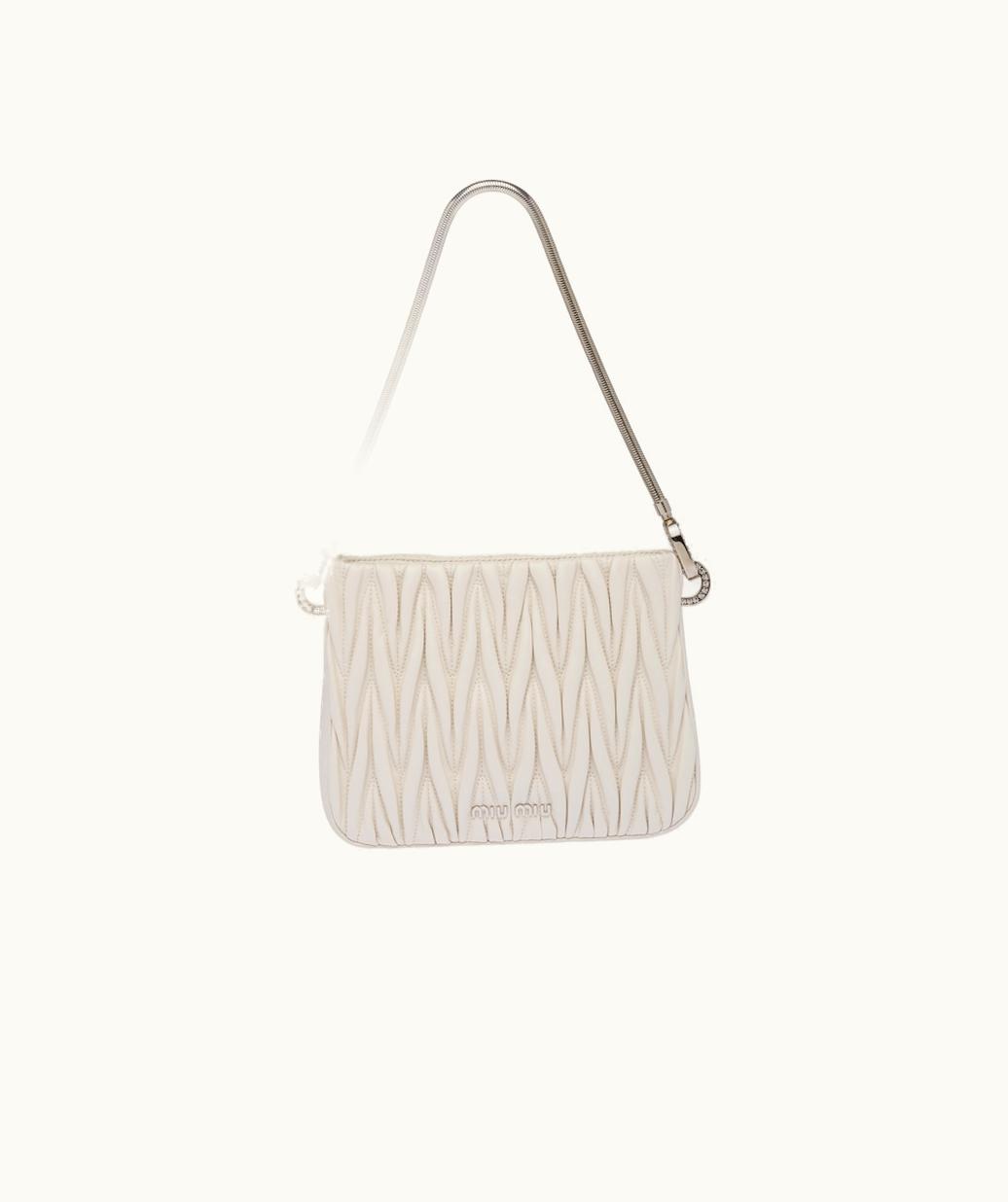 Miu Miu Miu Miu Sassy Matelassé Nappa Leather Handbag UZ0153054