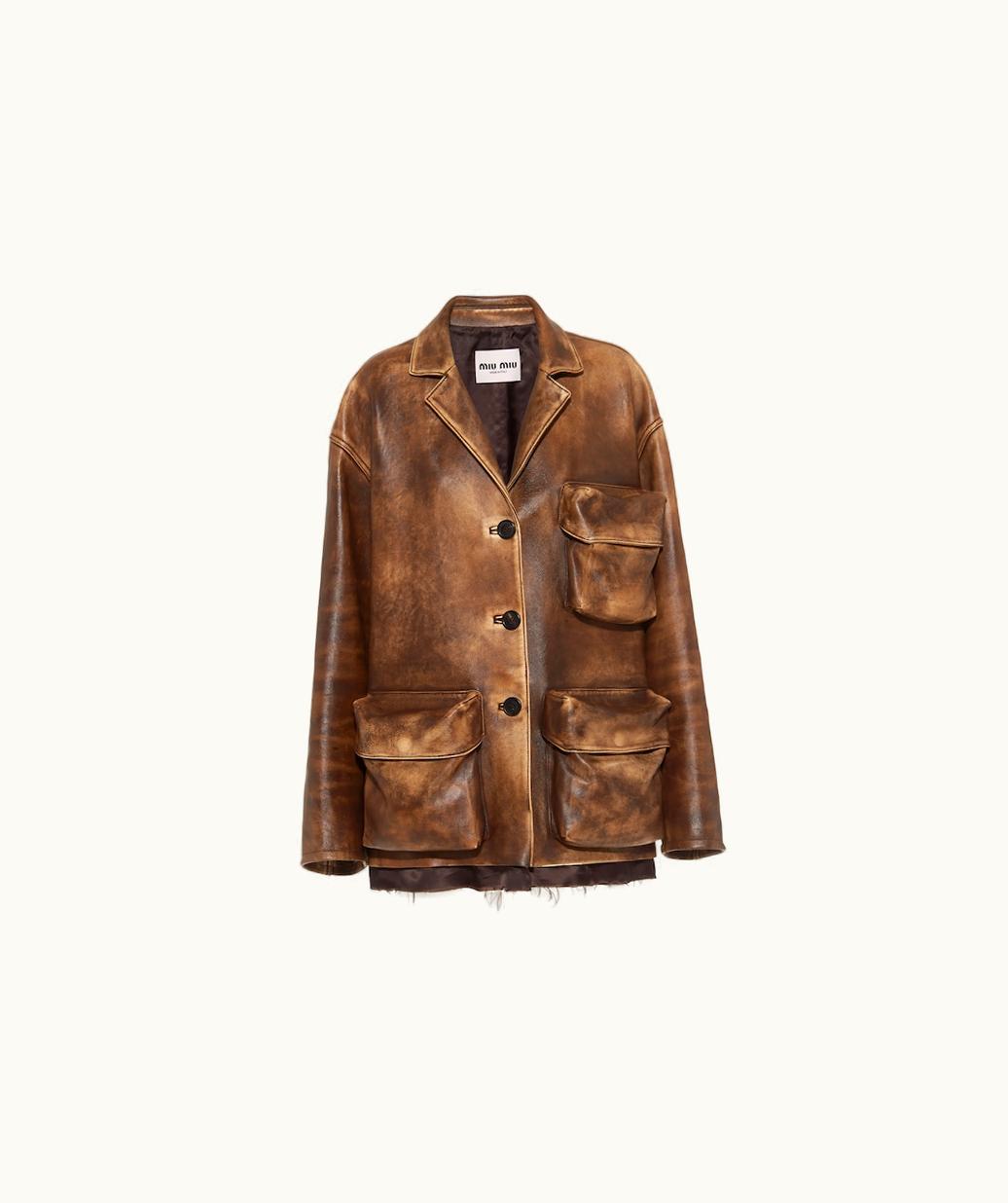 Miu Miu Miu Miu Nappa Leather Jacket UZ0153070