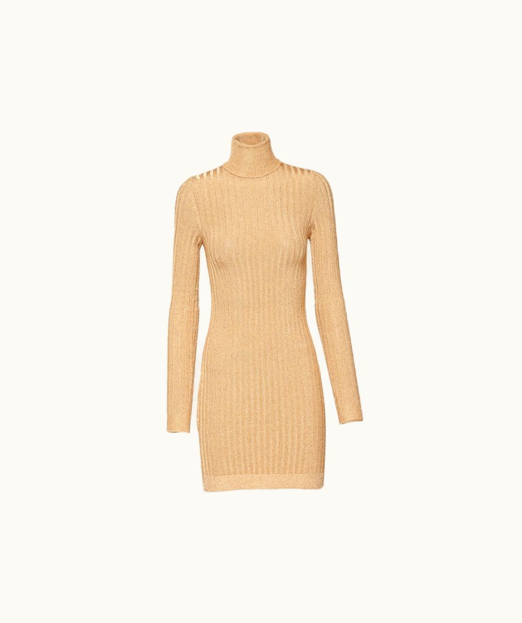 Miu Miu Miu Miu High-Neck Lamé Dress