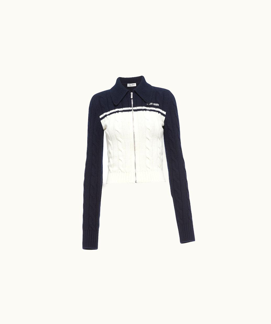 Miu Miu Miu Miu Wool And Cashmere Zipper Cardigan UZ0153086