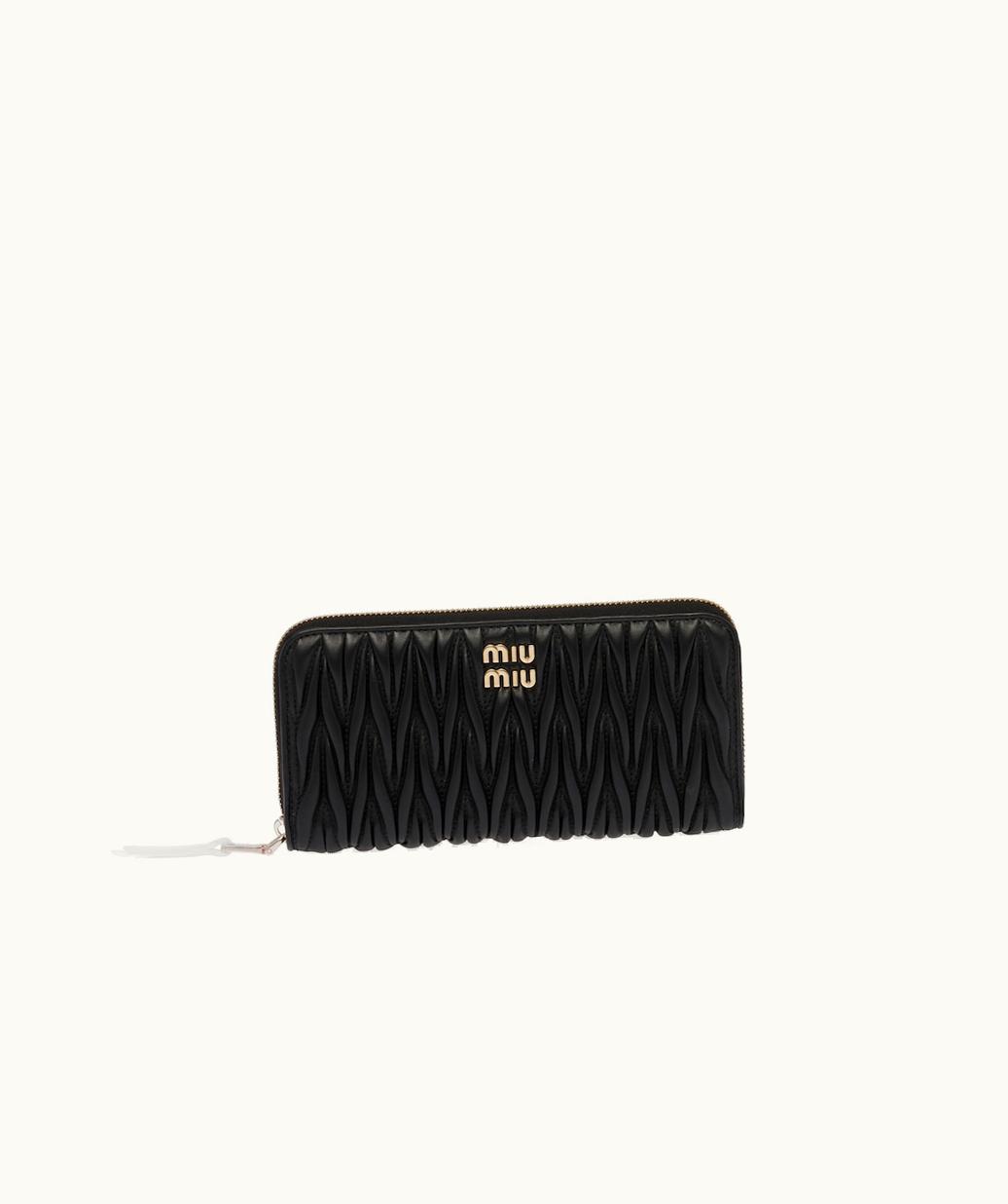 Miu Miu Miu Miu Large Matelassé Nappa Leather Wallet UZ0153093