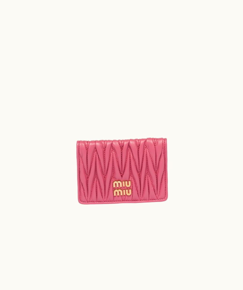 Miu Miu Miu Miu Matelassé Nappa Leather Card Holder UZ0153121