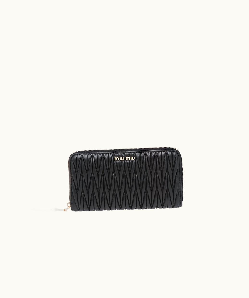 Miu Miu Miu Miu Large Matelassé Nappa Leather Wallet UZ0153154