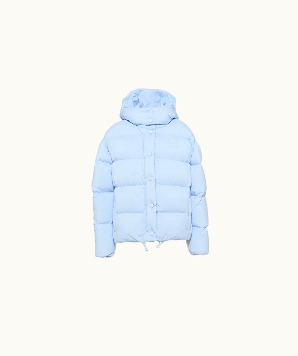 Miu Miu Miu Miu Technical Pongé Hooded Down Jacket UZ0153167