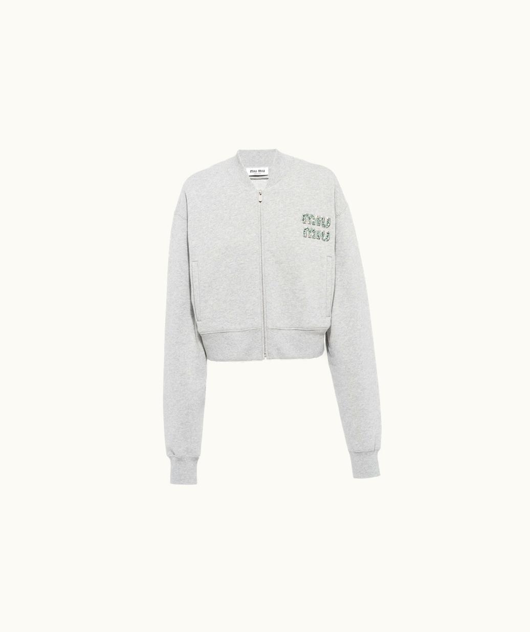 Miu Miu Miu Miu Embroidered Cotton Sweatshirt UZ0153192