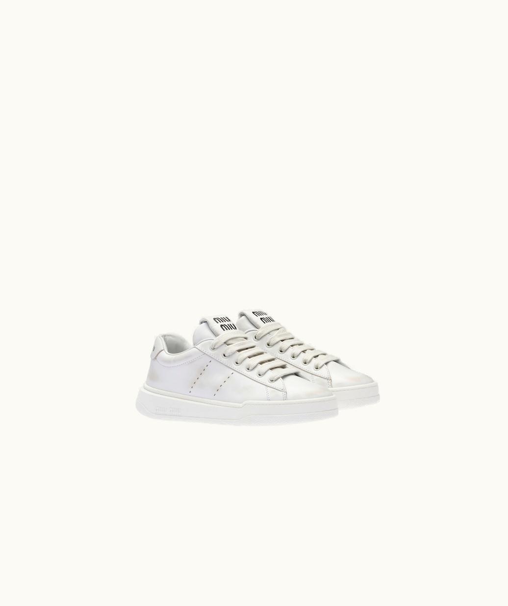 Miu Miu Miu Miu Bleached Leather Sneakers UZ0153194