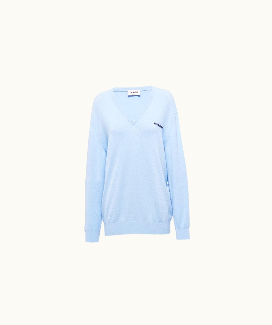 Miu Miu Miu Miu Cashmere Sweater With Logo