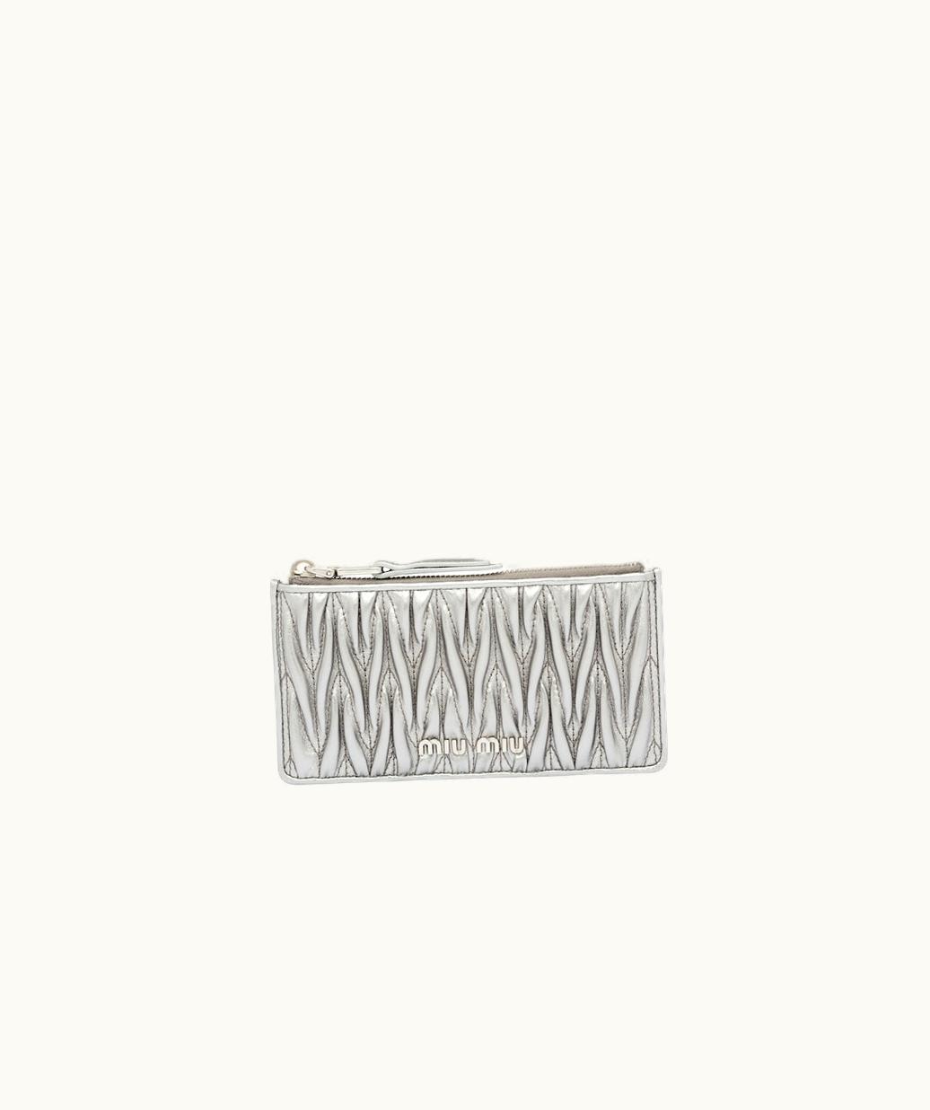 Miu Miu Miu Miu Matelassé Nappa Leather Zipper Wallet UZ0153208
