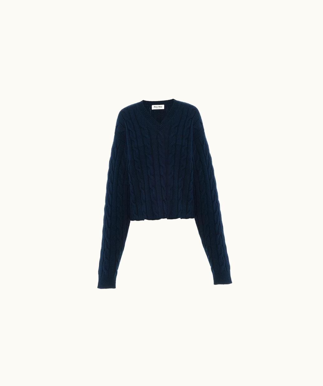 Miu Miu Miu Miu Cashmere V-Neck Sweater