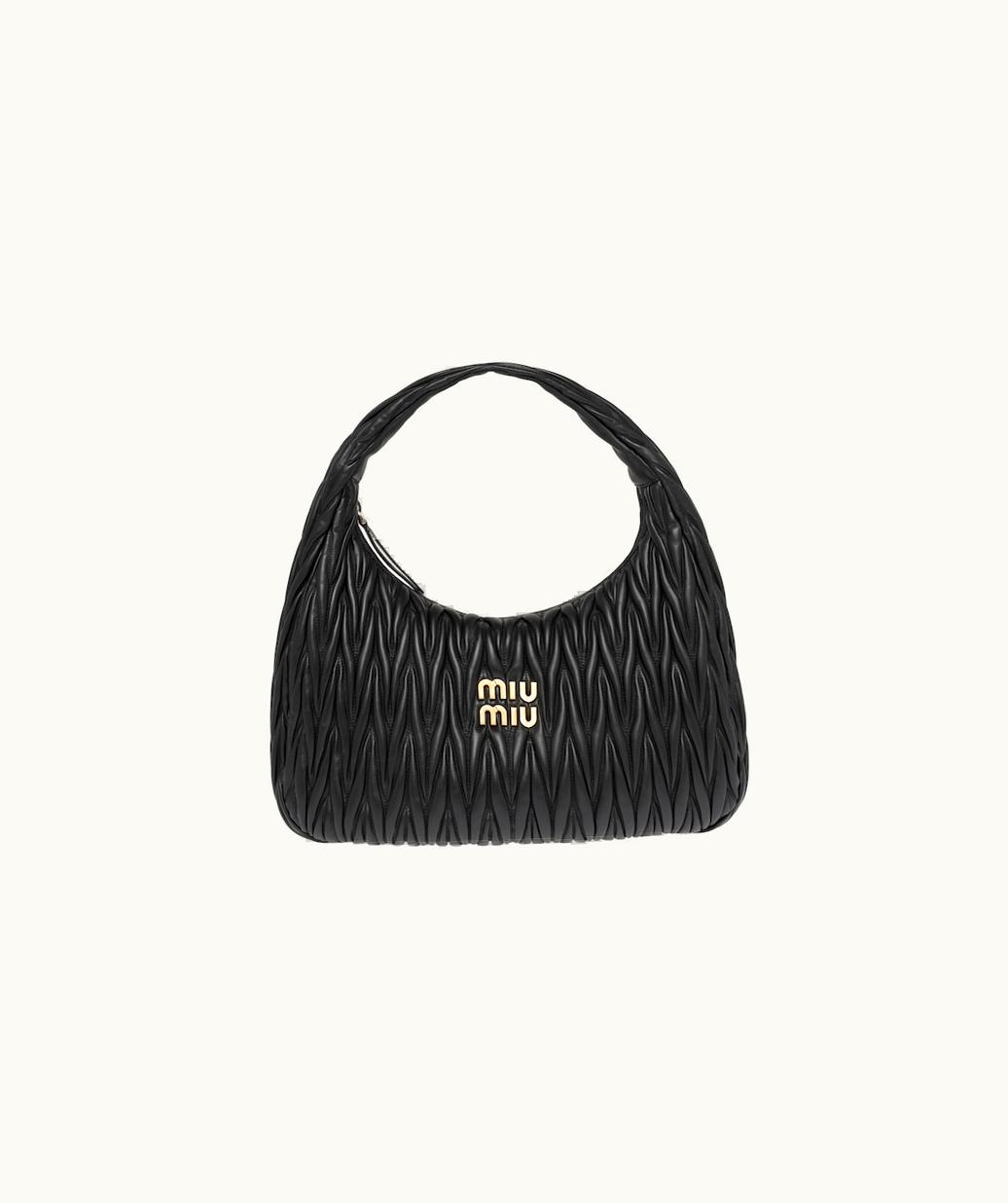 Miu Miu Miu Miu Wander Matelassé Nappa Leather Hobo Bag UZ0153274