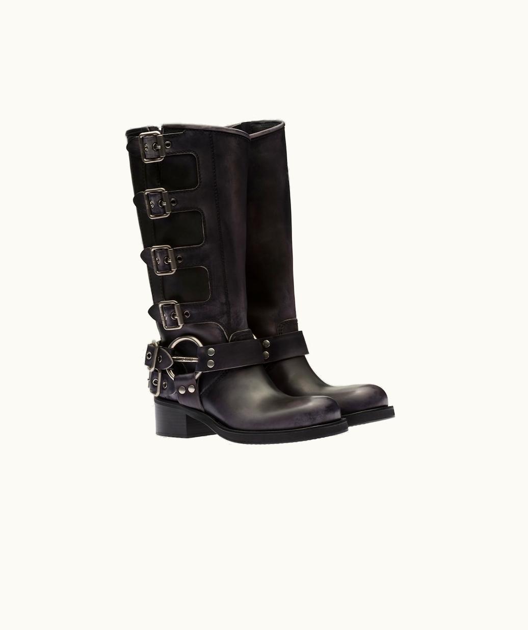 Miu Miu Miu Miu Leather Biker Boots UZ0153290
