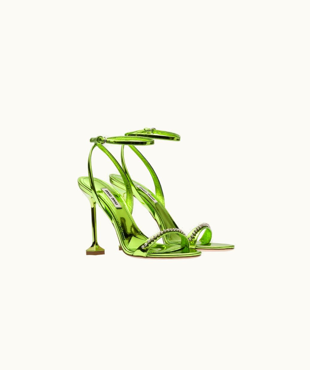 Miu Miu Miu Miu Metallic Leather Sandals UZ0153328