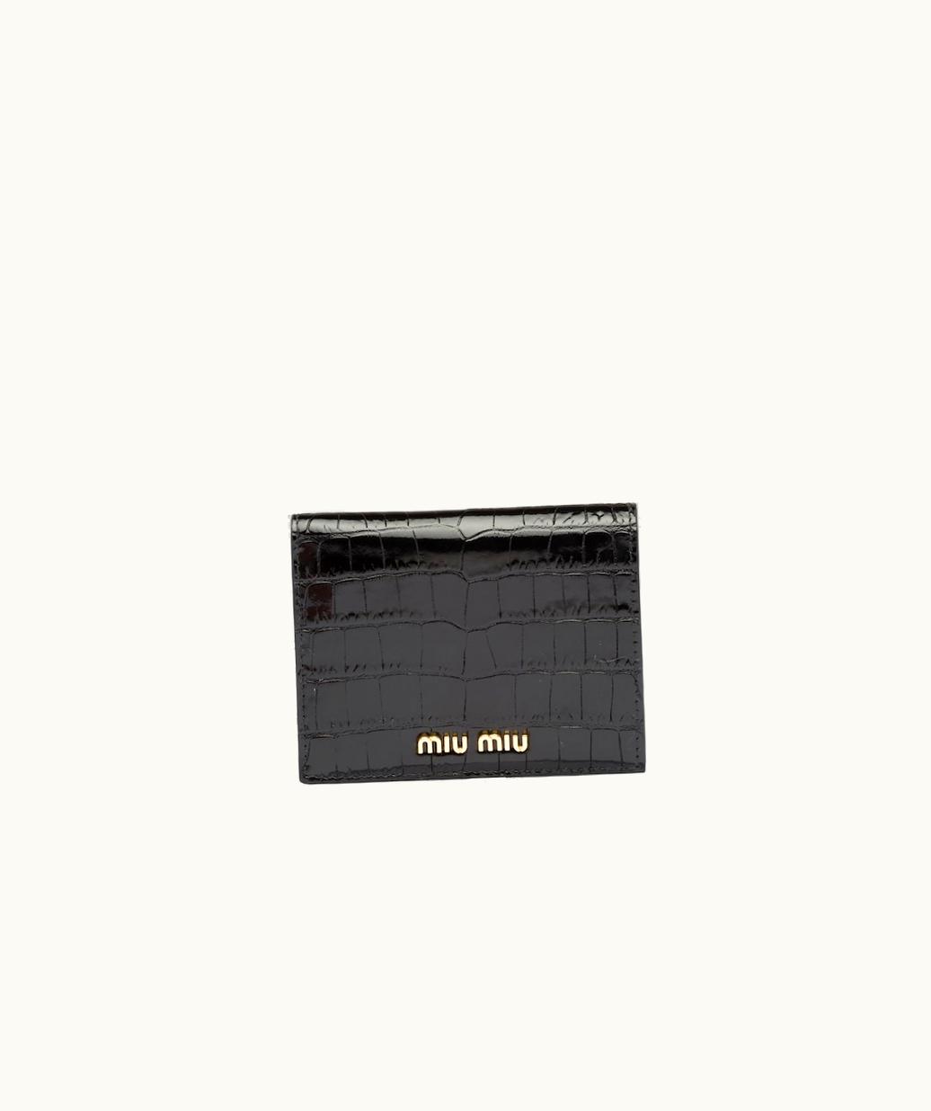 Miu Miu Miu Miu Small Croco-Printed Leather Wallet UZ0153331
